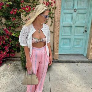 Pink Silk Chain Pants Worn Once